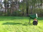 Lawn with spreader