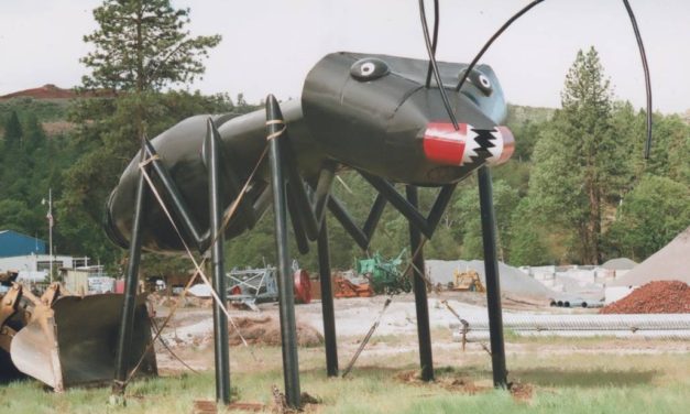 Hat Creek CA: Alien Research, Giant Metal Bugs Down the Road