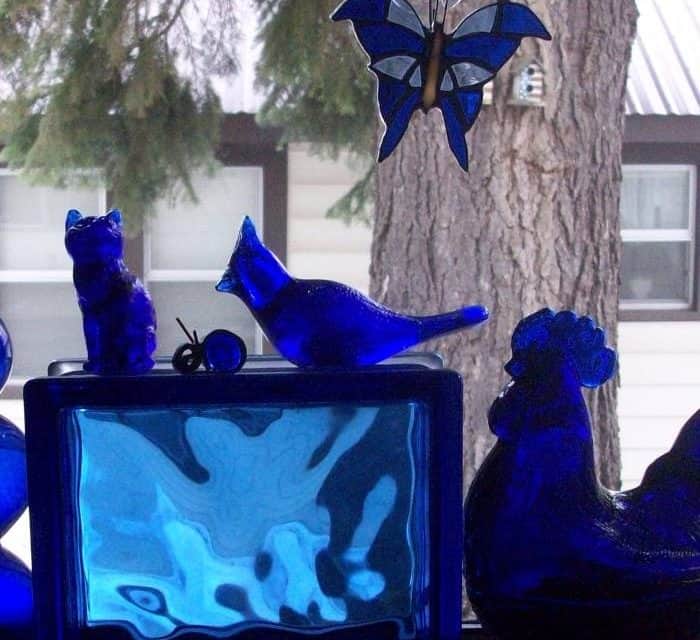 Collection Showcase Cobalt Blue Glass