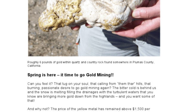Spring Is Here, It’s Time To Go Gold Mining!