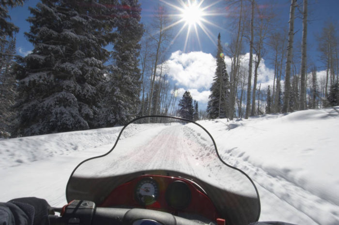 snowmobile drivers view