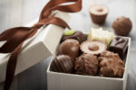 assorted chocolates confectionery in their gift box
