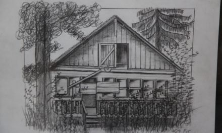 Carol Ross Sketch Artist and Diana Hackbarth Matching Birdhouse Builder