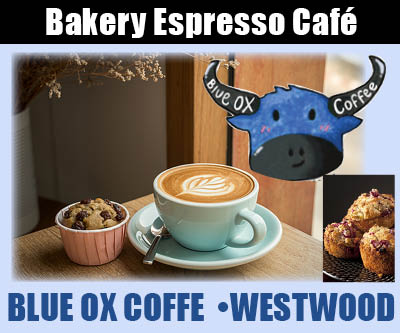 Blue Ox Coffee & Eatery – Westwood 530-816-0956 bakery, espresso, breakfast lunch cafe wifi
