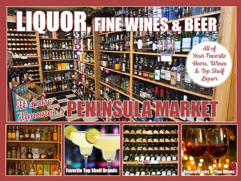 Top shelf liquor, fine wines, favorite brews