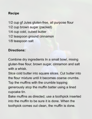 Gluten-Free Crumble Topping for Blueberry Muffins
